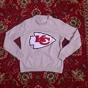 Kansas City Chiefs Sweater Women's SZ Small Grey Antigua